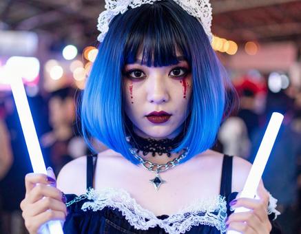 地雷系女子今日は推しに合える大事なライブ 地雷系女子今日は推しに合える大事なライブ 地雷系,推し活,女子の写真素材
