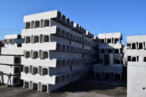 コンクリート製品 土木工事用 コンクリート製品 土木工事用 コンクリート製品,コンクリート工場,コンクリート製の写真素材