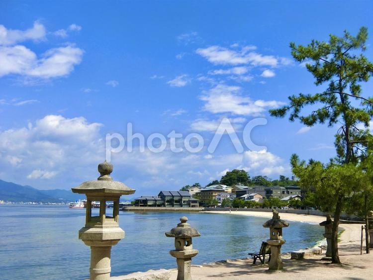 広島 世界遺産の宮島の風景 広島,宮島,寺社仏閣の写真素材
