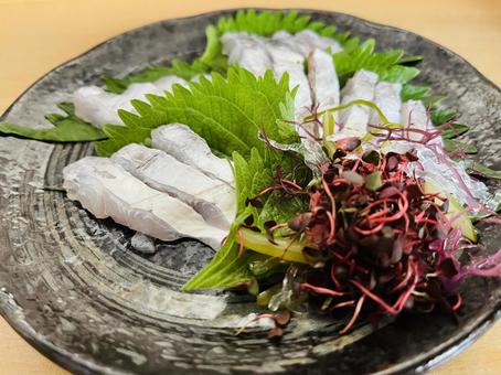 太刀魚の刺身 太刀魚,刺身,魚の写真素材