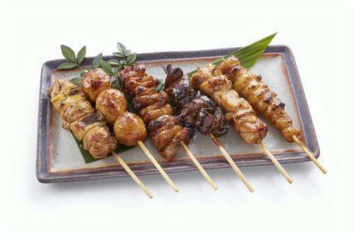 焼き鳥 たれ 盛り合わせ 焼き鳥 たれ 盛り合わせ 焼き鳥,盛り合わせ,セットの写真素材