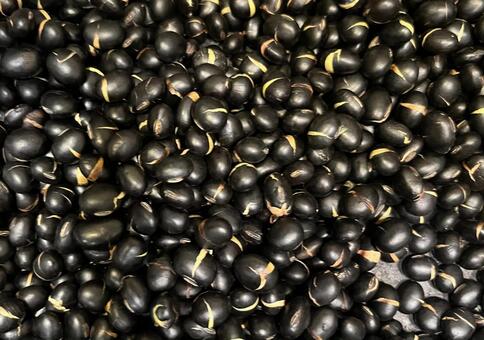 黒豆の質感テクスチャ乾燥黒豆のマクロ素材 黒豆,大豆,乾物の写真素材