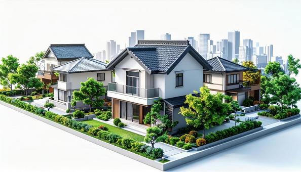 住宅街CGの写真