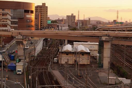 街の夕景 街の夕景 夕景,晴れ,町並みの写真素材