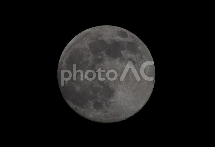 春の満月 満月,月夜,春の写真素材