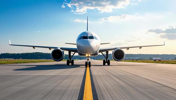 滑走路の飛行機 滑走路の飛行機の写真