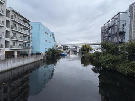 秋の運河 秋の運河 運河,川,都市の写真素材