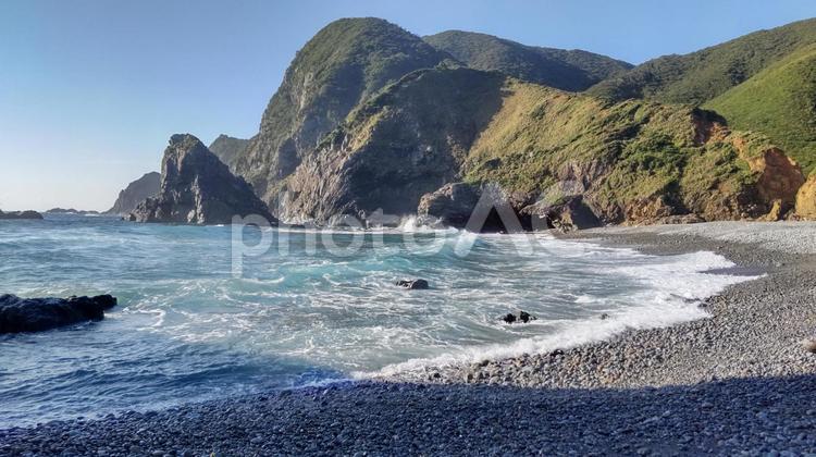 台風通過後のホノホシ海岸の海 景色,自然,風景の写真素材