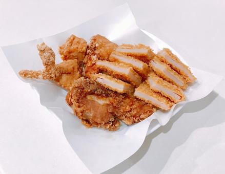 揚げ物盛合せ 揚げ物盛合せ,フライ,からあげの写真素材