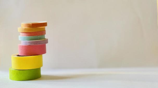 マスキングテープ、コピースペース マスキングテープ,テープ,カラフルの写真素材