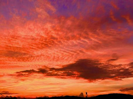 【風景写真】夏の夕空 【風景写真】夏の夕空の写真