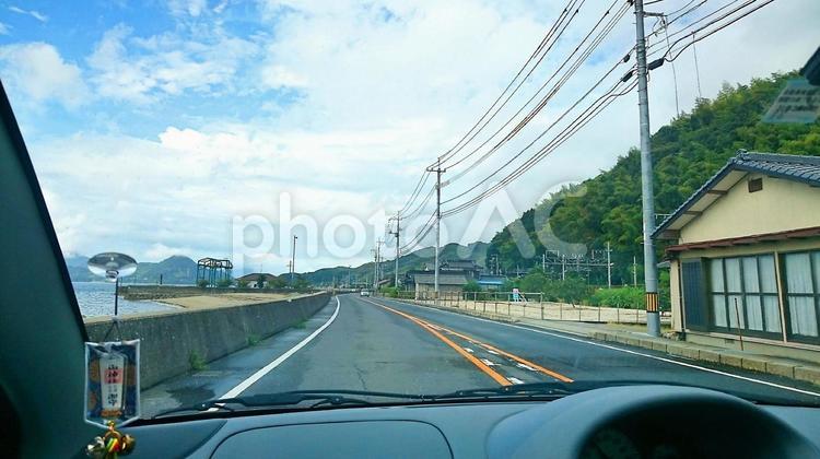 車からの風景 車,ダッシュボード,ドライブの写真素材