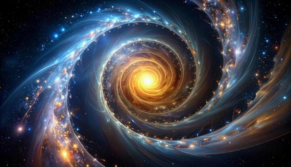 黄金の中心を持つ宇宙の螺旋 黄金の中心を持つ宇宙の螺旋の写真