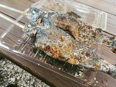 ニジマスの塩焼き ニジマスの塩焼き ニジマス,塩焼き,釣り堀の写真素材