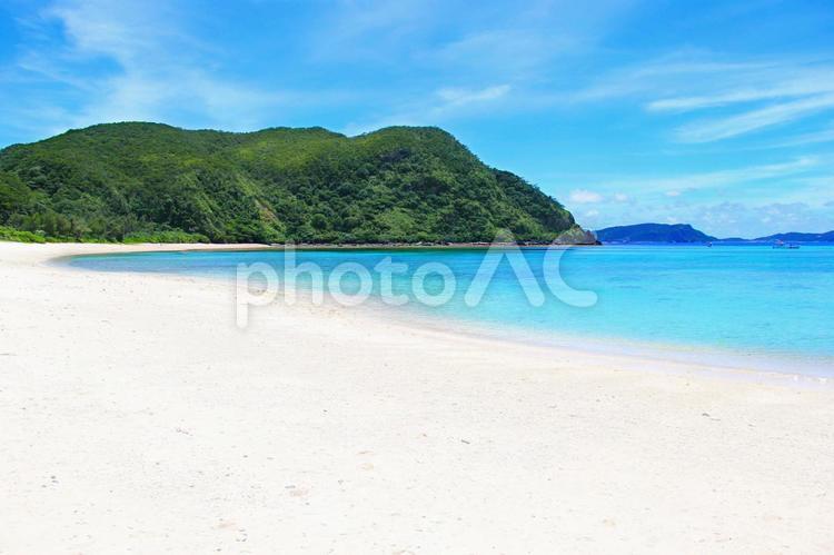 南国の美しい海と砂浜 海,ビーチ,砂浜の写真素材