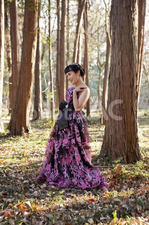 ウエディングドレスを着た女性　mu111 20代,お姉さん,さわやかの写真素材