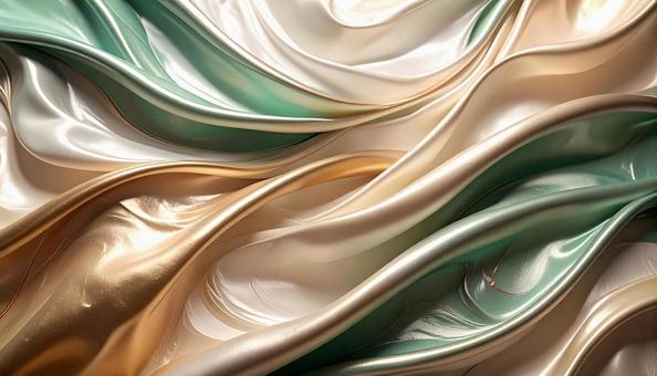 アースカラーのシルクの布のドレープの写真