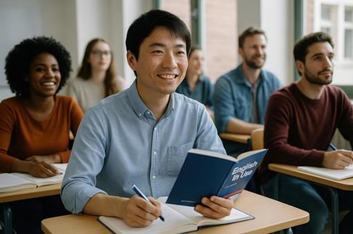 移住者が語学学校に通う 移住者が語学学校に通うの写真