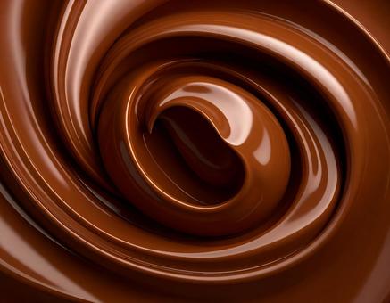 渦巻くチョコレートクリーム04 渦巻くチョコレートクリーム04の写真