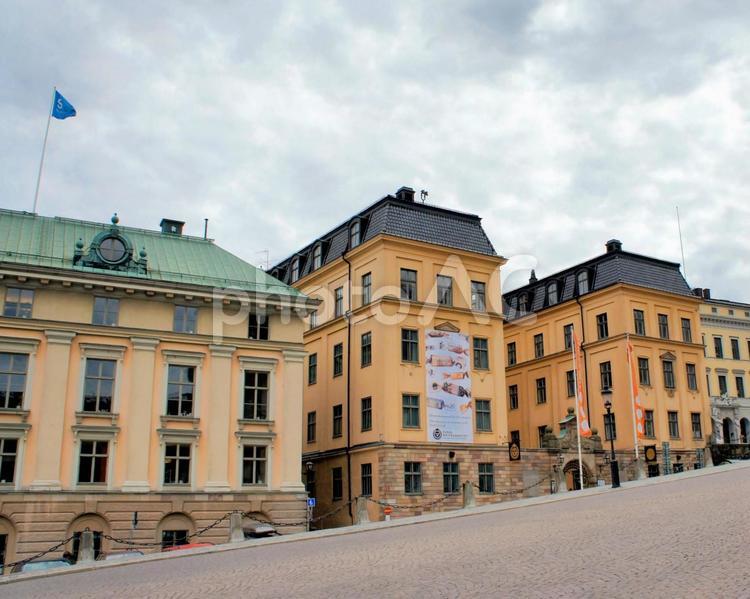 スウェーデンのストックホルムの町並み スウェーデン,ストックホルム,バルト海の写真素材