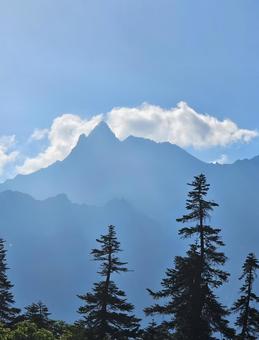 鏡池から槍ヶ岳 鏡池から槍ヶ岳の写真
