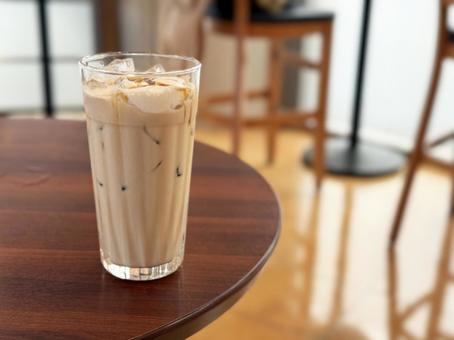 黒糖ラテ 黒糖ラテ,ラテ,アイスの写真素材