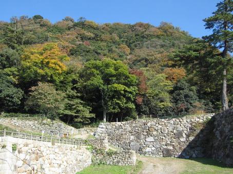 鳥取城 風呂屋御門跡への石垣 鳥取城 風呂屋御門跡への石垣 鳥取城,久松山城,兵糧攻めの写真素材