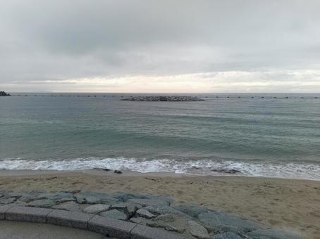 Photo, sea, cloudy sky, scenery with sea, 