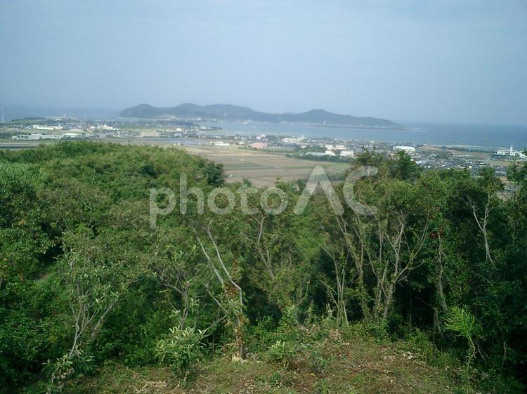 志岐城の主郭跡 志岐城の主郭跡,志岐城主郭跡,肥後志岐城の主郭跡の写真素材