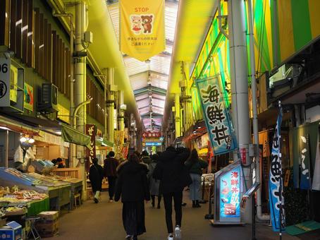 近江町市場 近江町市場,アーケード,金沢の写真素材