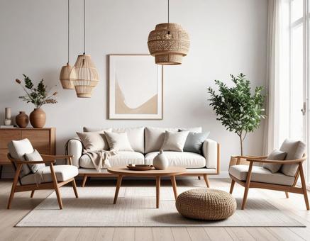 ■お洒落でモダンな部屋の背景素材の写真