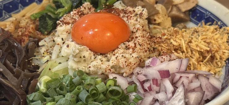 まぜそば 麺料理,美味しい,ランチの写真素材