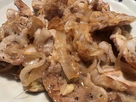 豚肉の生姜焼き・アップ 豚肉の生姜焼き・アップ 生姜焼き,豚,豚の生姜焼きの写真素材