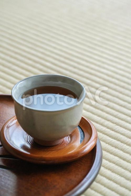 和室に日本茶 日本茶,お茶,緑茶の写真素材