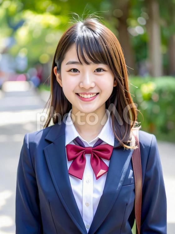 女子高校生　AI生成画像   女子高校生,女子高生,女の子の写真素材