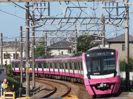 京成松戸線 80000形 80036編成 松戸線,京成松戸線,80000形の写真素材