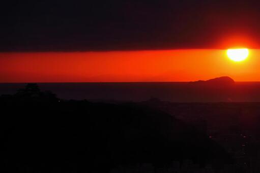 夕日 夕日の写真