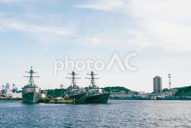 横須賀の海上自衛隊 横須賀,自衛隊,海軍の写真素材