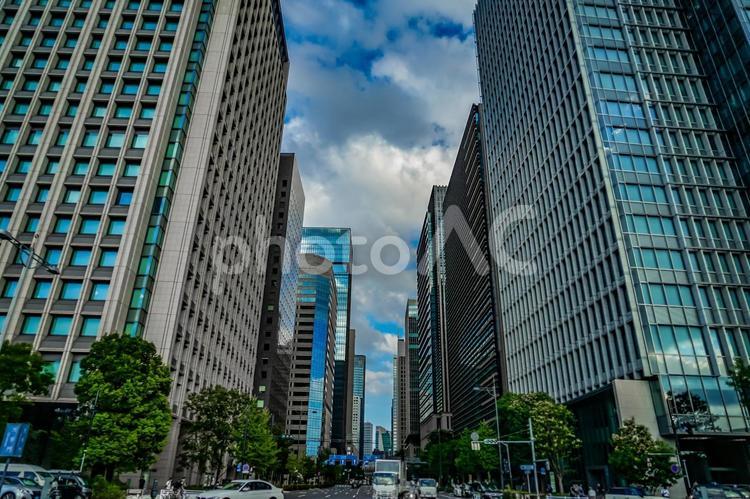大手町のオフィス街 大手町,丸の内,東京駅の写真素材