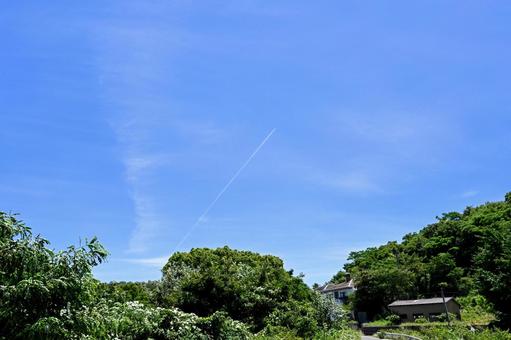自然 自然 青空,瀬戸内,空の写真素材