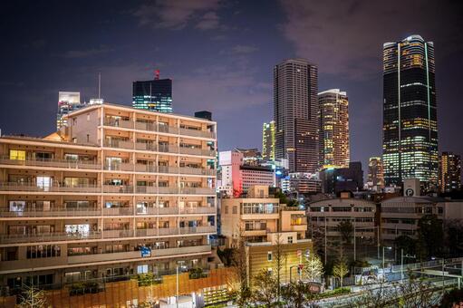 六本木の夜景と高層ビル 六本木,港区,東京の写真素材