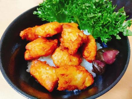 からあげ丼 からあげ,丼もの,揚げ物の写真素材