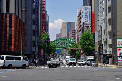 秋葉原2025夏 万世橋交差点付近 秋葉原2025夏 万世橋交差点付近 秋葉原,万世橋交差点,jr総武線の写真素材