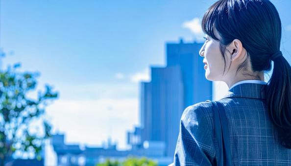 希望を抱く学生後ろ姿 希望を抱く学生後ろ姿の写真