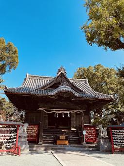 福島八幡宮 本堂 福島八幡宮 本堂 福岡県,八女,参拝の写真素材
