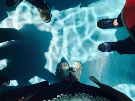 Light of water, swimming pool, goggles, ishikawa prefecture, JPG