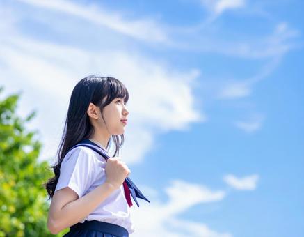 女子学生 横顔 11 女子学生 横顔 11の写真