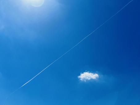 Photo, blue sky, sky, aerial cloud, 