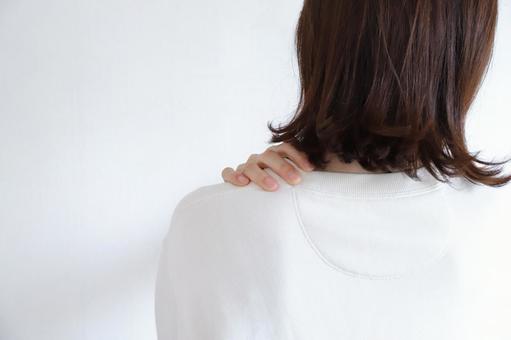 肩凝りの女性 肩凝りの女性 肩,凝り,痛みの写真素材