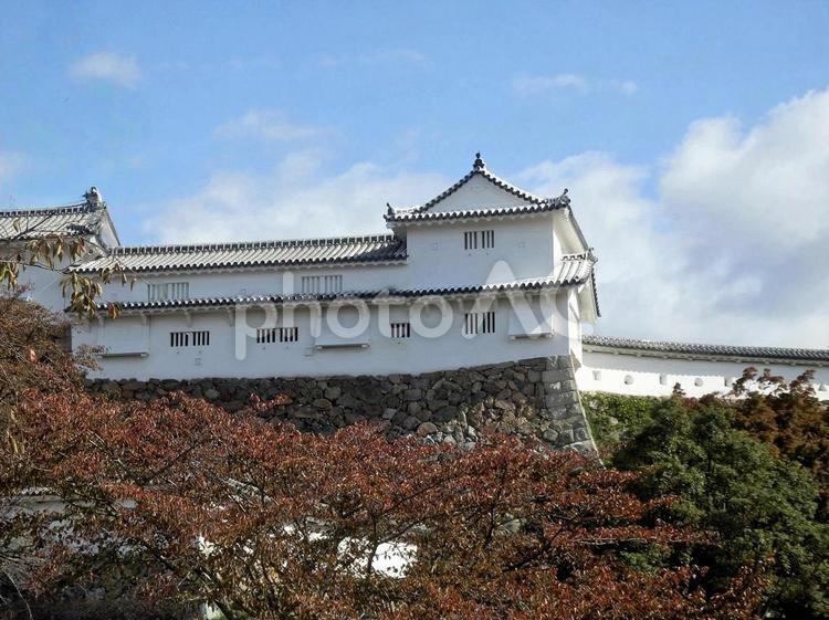 【風景写真】姫路城の風景 姫路城,櫓,木造の写真素材